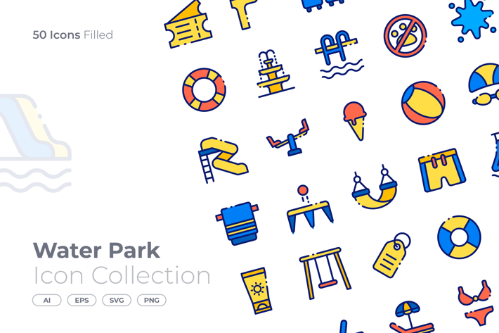Water Park Filled Icon