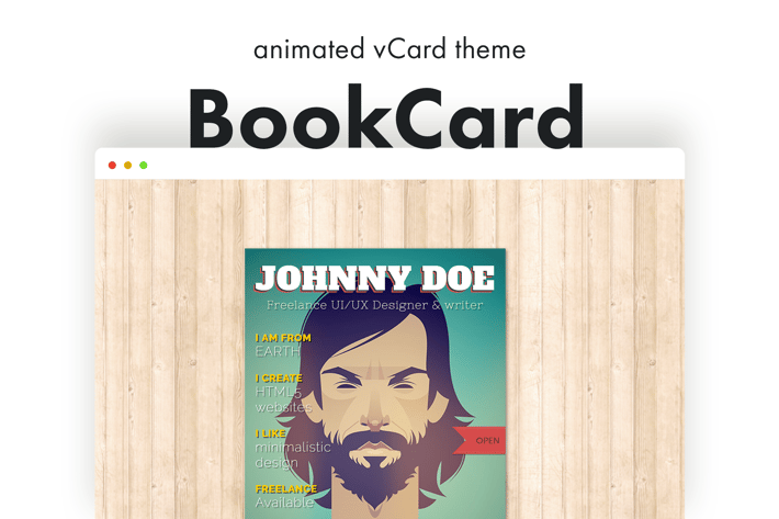 BookCard - 3D Folded vCard WordPress Theme