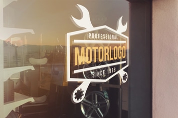 Mechanical Glass Logo Mockup