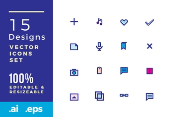15 Design vector icons