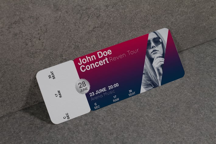 Ticket Music Mockup
