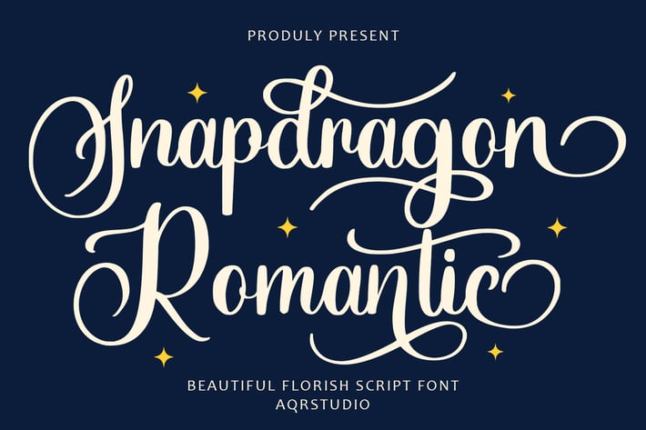Snapdragon Romantic - Florish Script Font