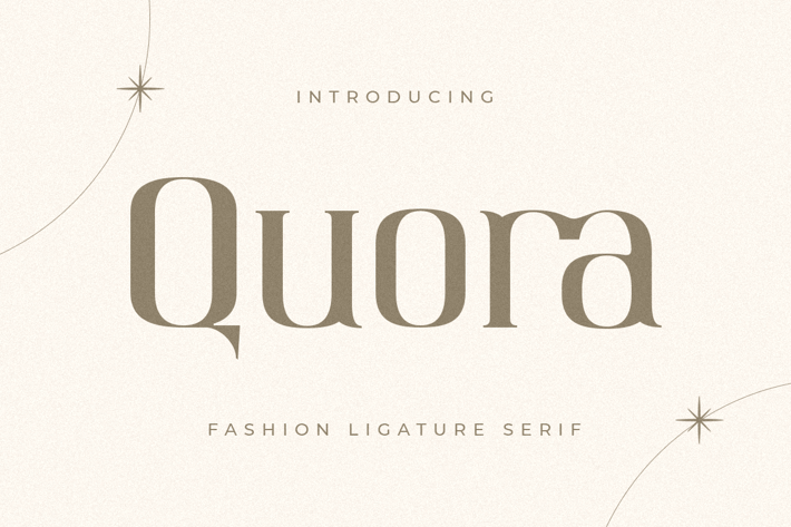 Quora - Fashion Ligature Serif