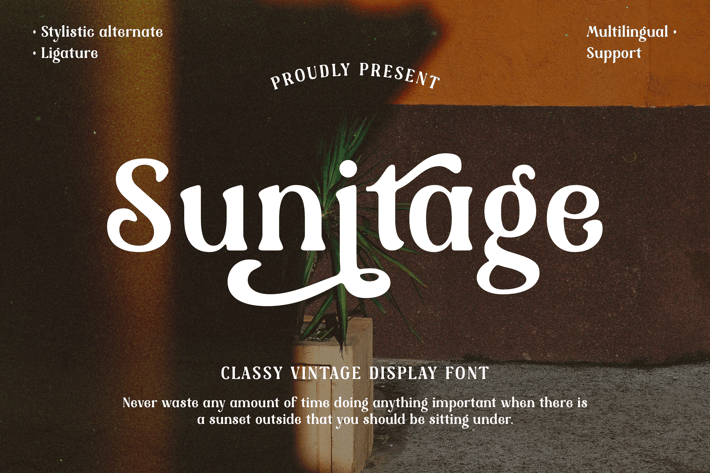 Sunitage - Vintage Display Font