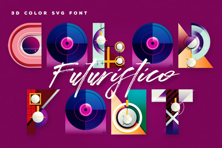 Futuristico Color Font