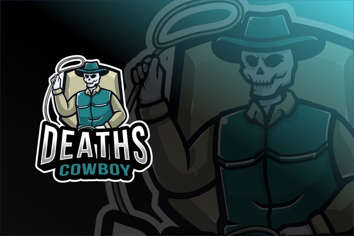 Deaths Cowboy Esport Logo Template