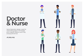 Doctor and Nurse - Illustration