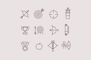 12 Archery Icons