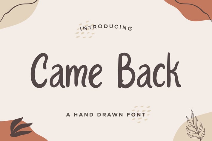 Came Back – Handwritten Font