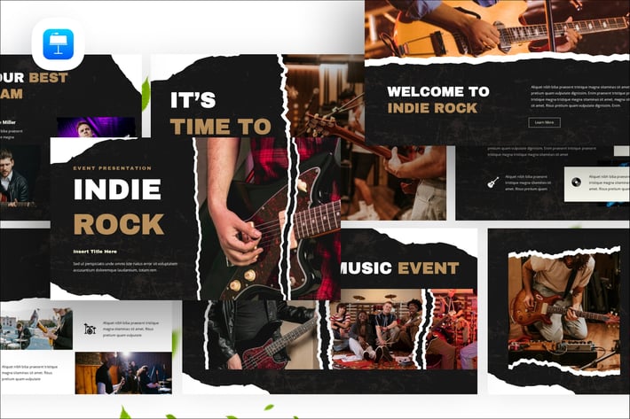 Indie Rock Event Keynote Presentation Template