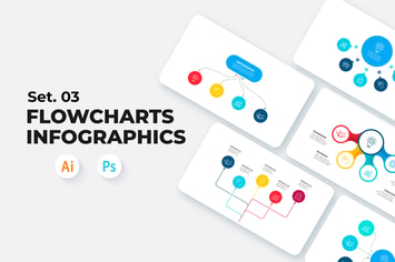 Flowchart Infographics Set 03