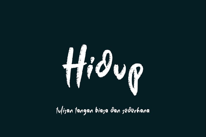 Hidup - Rough Textured Display Font