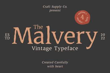 Malvery Vintage Typeface
