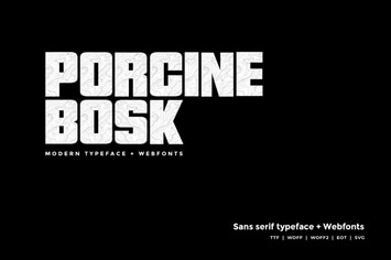Porcine Bosk - Modern typeface + WebFont