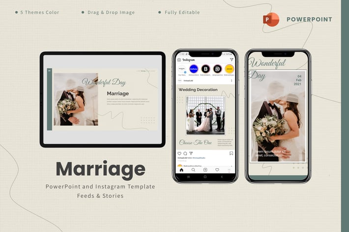 Marriage  - Powerpoint & Instagram Template