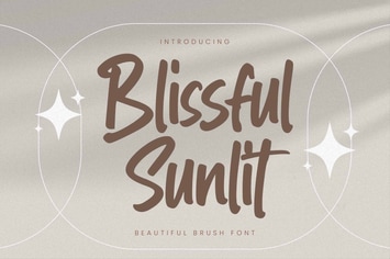 Blissful Sunlit - Beautiful Brush Font