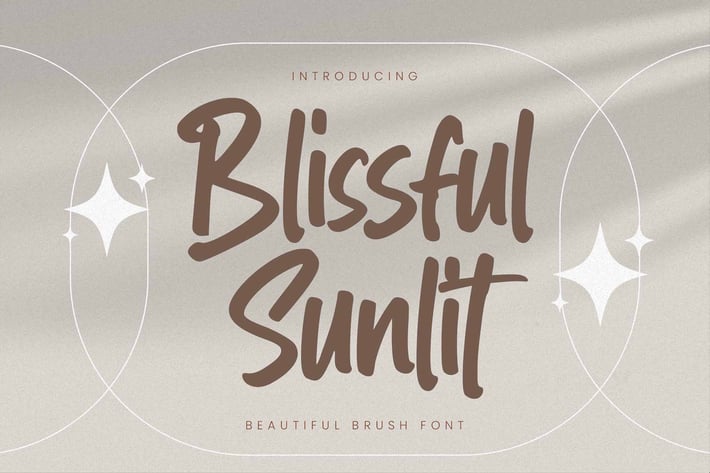 Blissful Sunlit - Beautiful Brush Font