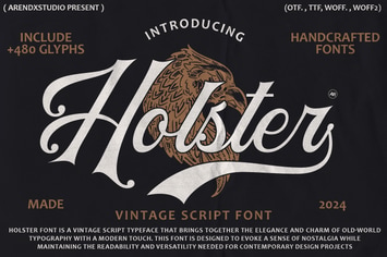 Holster - Vintage Script Font