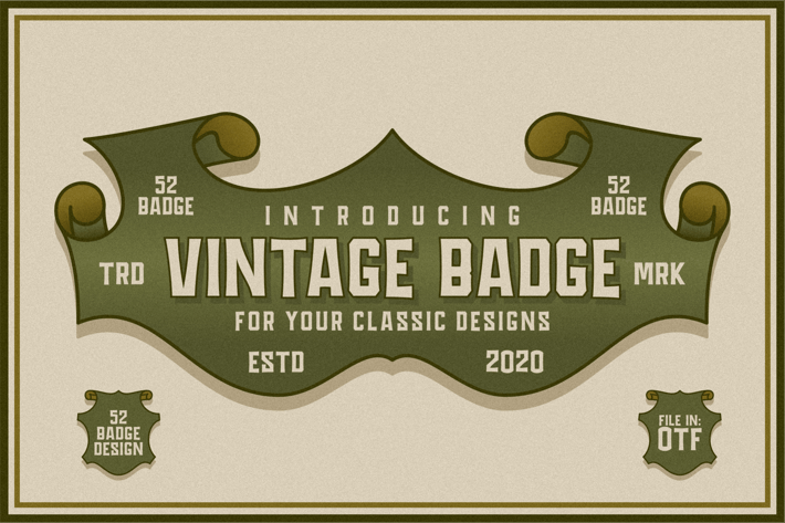 Vintage Badge Design Font