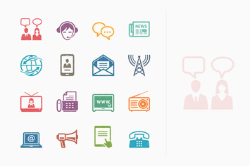 Communication Icons Set 2 - Colored Series