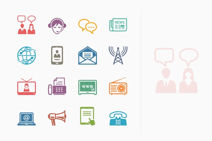 Communication Icons Set 2 - Colored Series