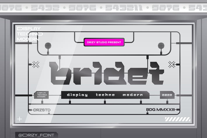 Bridet - Modern Techno Font