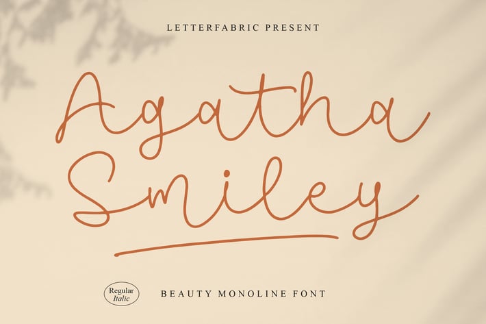 Agatha Smiley Monoline Font