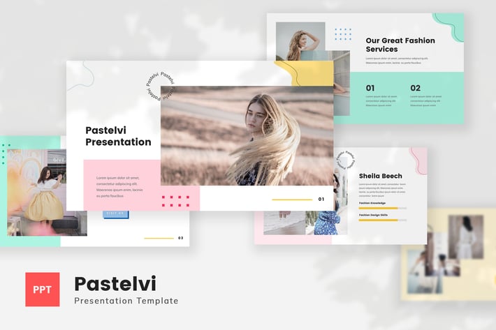 Pastelvi - Pastel Style Fashion PowerPoint Templat