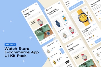 Watch Store E-commerce App UI Kit Pack