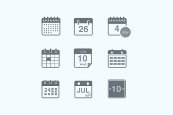 9 Calendar and Date Icons