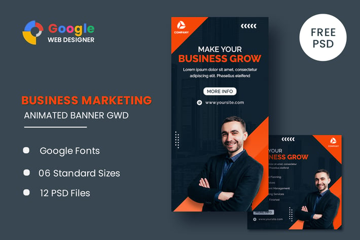 Business Grow Animated Banner GWD