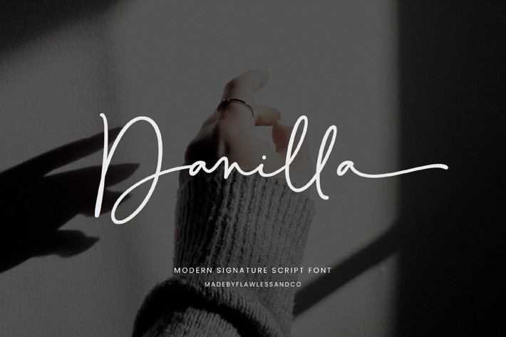 Danilla - Signature Script Font