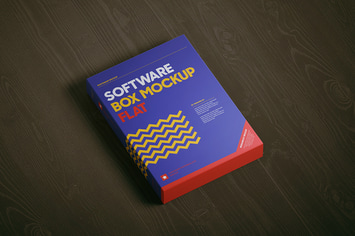 Software Box Mockup - Flat