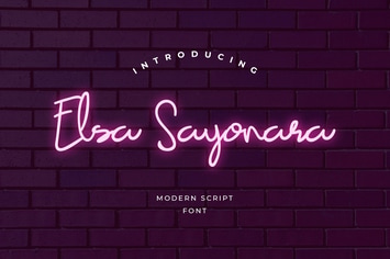 Elsa Sayonara Script Handwritten Monoline Font