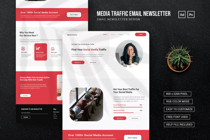 Social Media Traffic - Email Newsletter