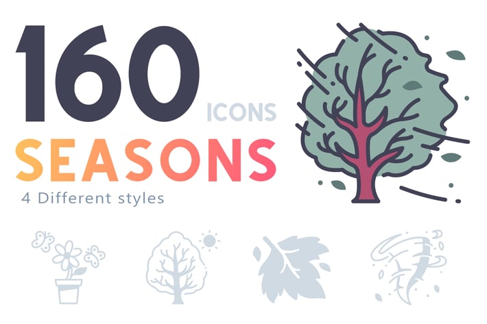 160 Seasons icon set