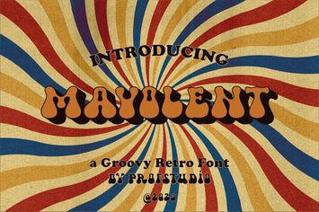 Mavolent - Groovy Retro Typeface