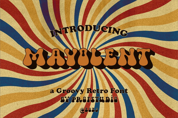 Mavolent - Groovy Retro Typeface
