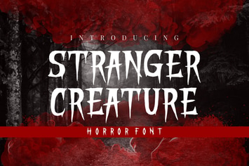 Stranger Creature - Horror Display Font