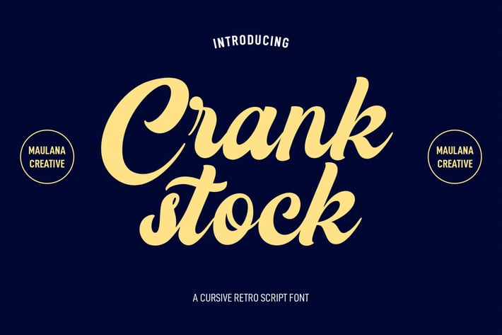 Crankstock Vintage Script Font