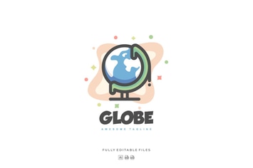 Simple Globe Color Line Logo