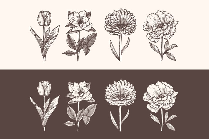 Handdrawn Flower Vol.2