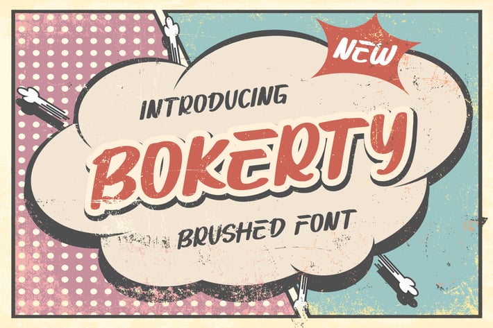 Bokerty - New Brushed Font