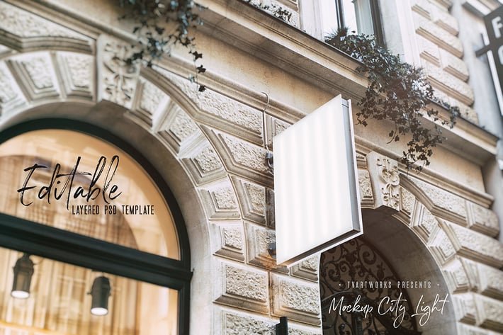 City Light Board Poster Mockup 22