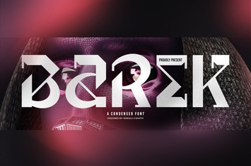 Barek - A Futuristic Display Typeface
