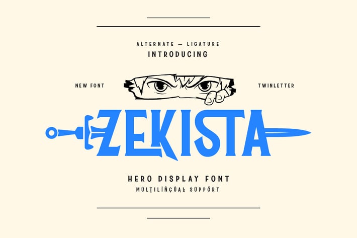 Zekista - Hero Display Font