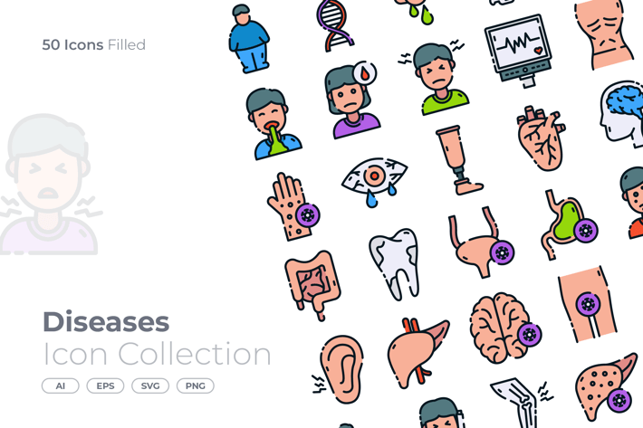 Diseases Filled Icon