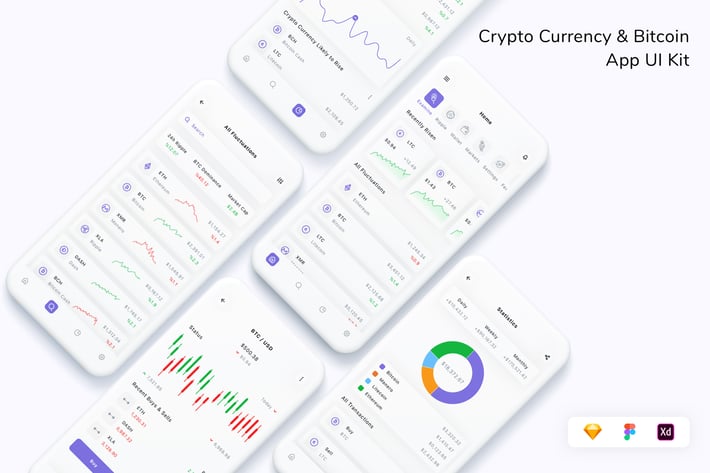 Crypto Currency & Bitcoin App UI Kit