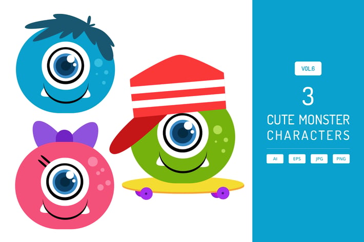 Cute Monster Characters Vol.6