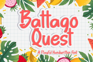 Battago Quest a Playful Handwritten Font
